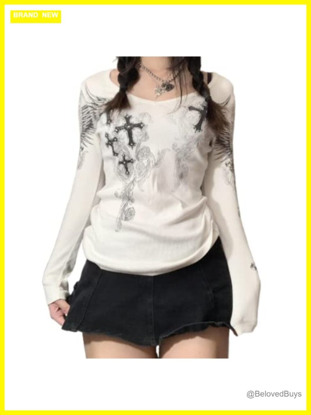 Lace Long Sleeve Square Neck Slim Fit Crop Top Streetwear